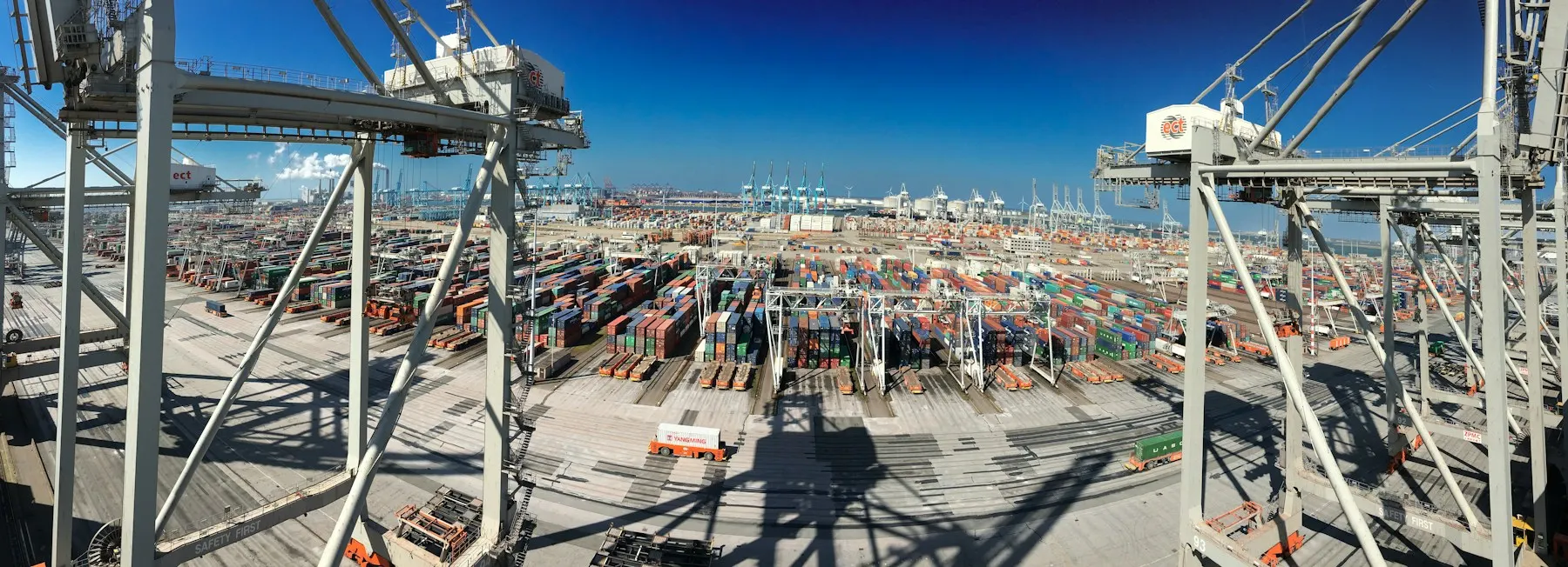 Container terminal transportation scene
